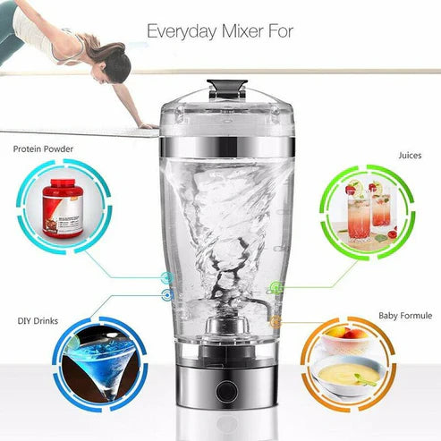 Electric Protein Shake Stirrer USB Shake Bottle Milk Coffee Blender.